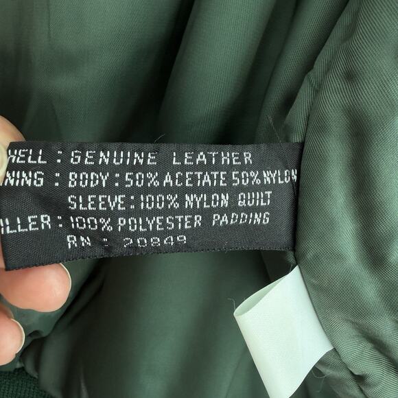 Vintage Miami Hurricanes Leather Jacket Mens Large Varsity Football Retro Logo - Picture 13 of 15